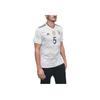 adidas Striped V-Neck T-Shirt With Brand Logo Print Men Tops White B47873