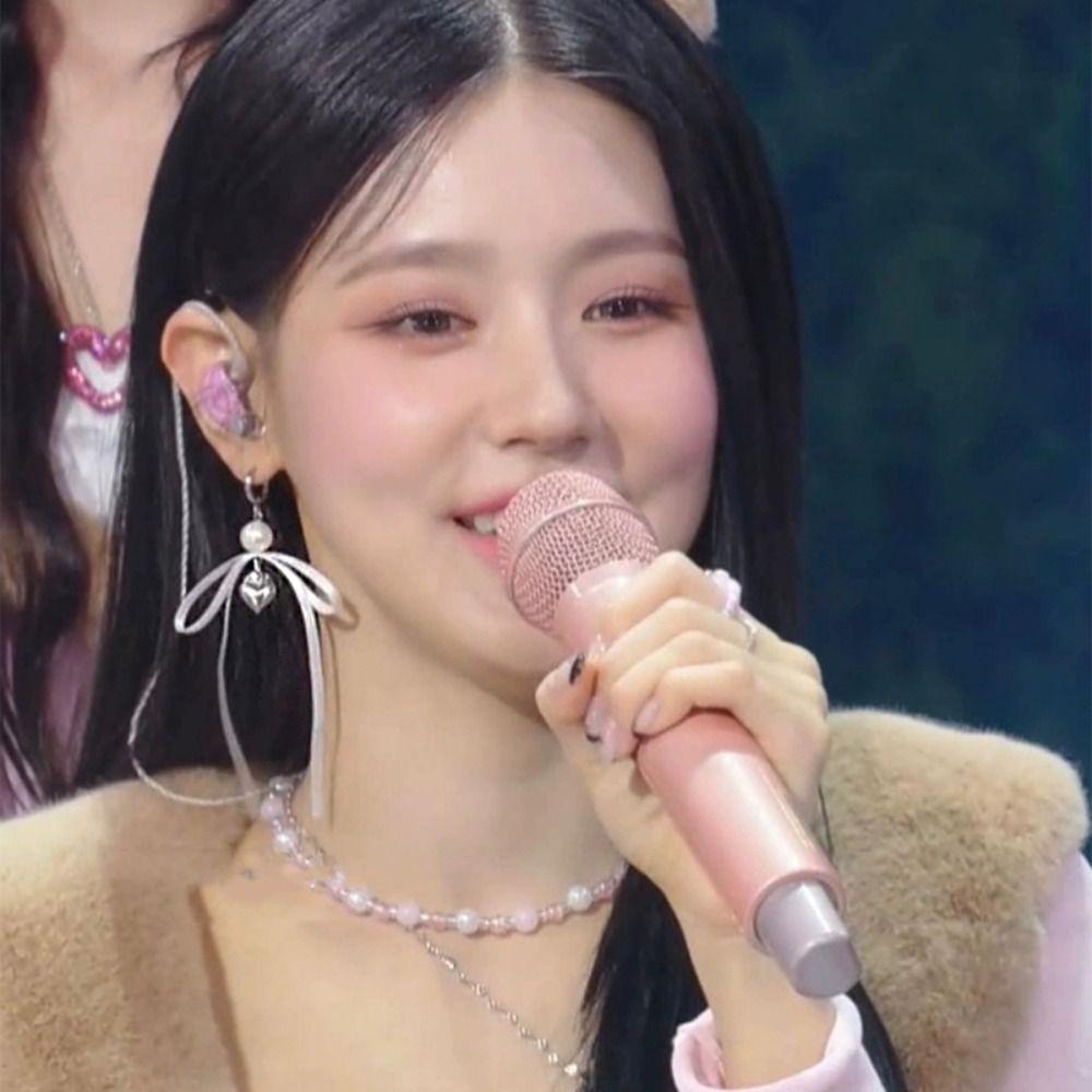 

Серьги-бантики Y2K Серьги-сердечки из ткани Модные серьги-гвоздики с бантиками для девочек