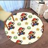 Mario Printed Round Rug Carpet Chair Rug Area Rug Entryway Doormats,for Office Chair Living Room Bedroom Kitchen Room.