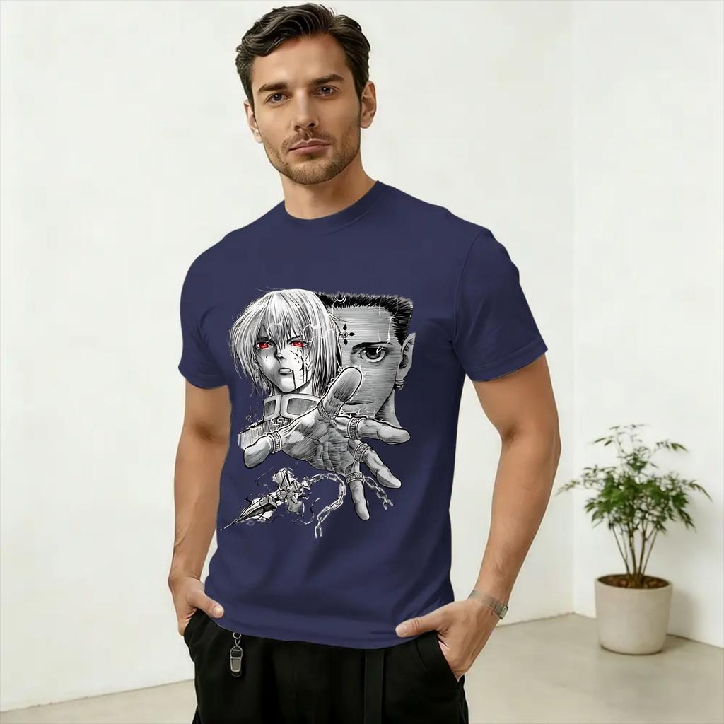 Kurapika T Shirt Unisexs Pure Cotton Vintage TShirt Round Neck Tee Shirt Short Sleeve Tops Plus Size