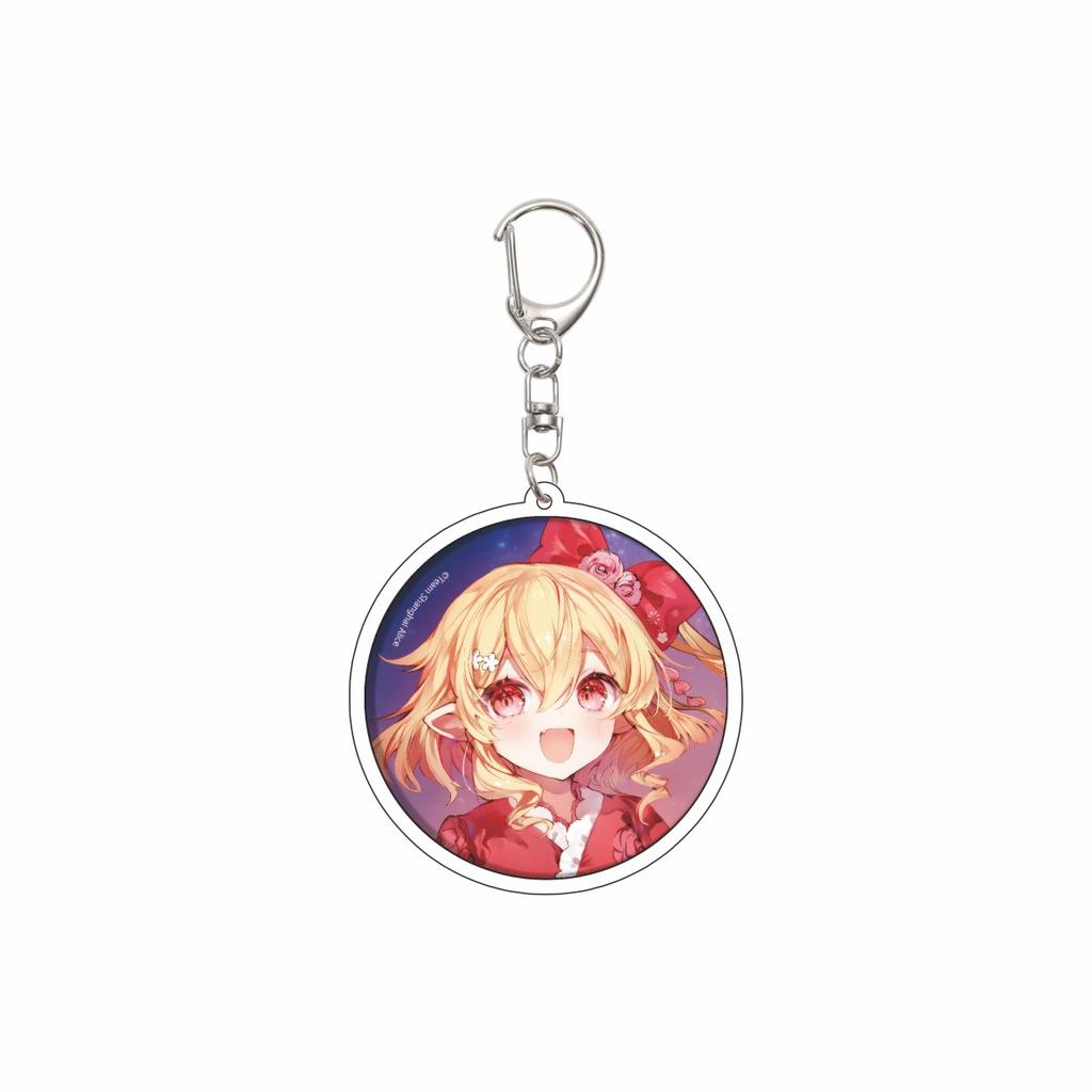 55MM Anime Touhou Project Keychain Saigyouji Yuyuko/Kirisame Marisa Key Chain Acrylic Model Plate Christmas Gifts
