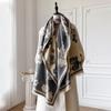 New Women Winter Warm Floral Pashmina Scarf Luxury Faux Cashmere Wraps Thick Shawl Blanket Bufanda Foulard Poncho