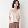 Spring and Autumn Knitwear Women's Round/V Neck Loose Sweater Women's All-match Bottoming Shirt Comfortable Women's Clothing