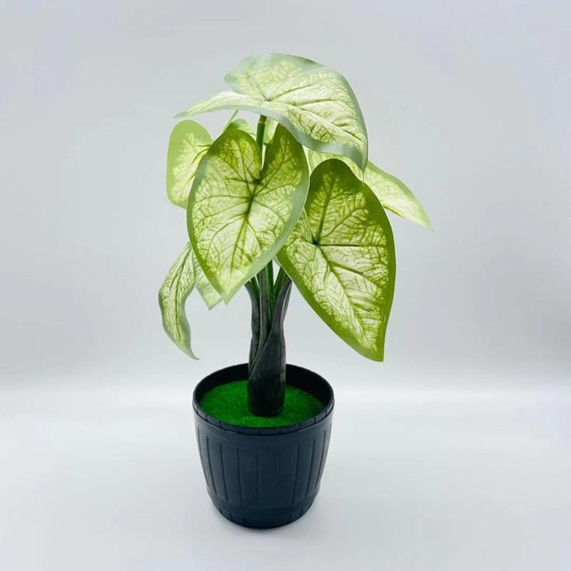 Leaf Taro Simulation Monstera Deliciosa Artificial Plant Bonsai Decor Indoor