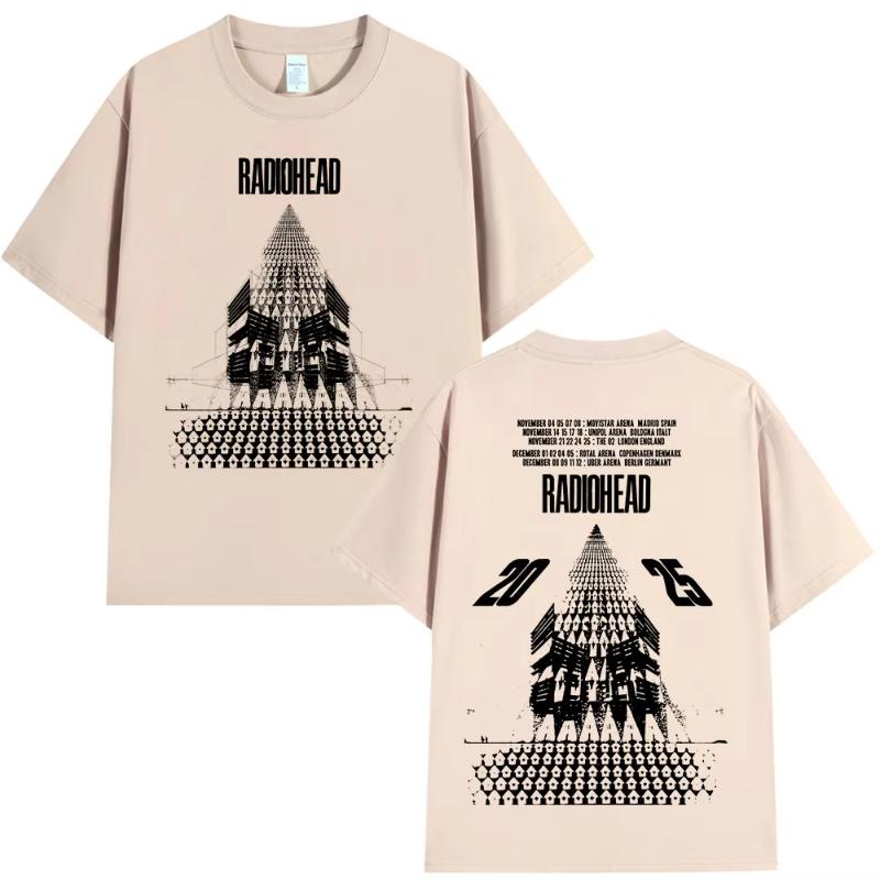 

Radiohead Return To The Road European Tour 2025 T Shirt Fashion Rock Band Tshirts Unisex Women Cotton Oversized Tshirt Streetwear 4XL