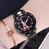 Gold Ladies Rose Women Luxury Starry Sky Watches Eiffel Tower Magnetic Wristwatches Casual Ladies Dress Quartz Watch