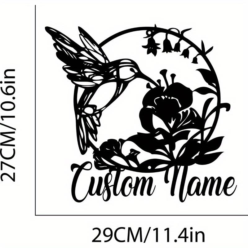 Custom Metal Hummingbird Sign - Metal Garden Sign & Mother's Day Gift, Hummingbird Welcome Sign with Metal Bird Art for Gardeners, Decorative Sign