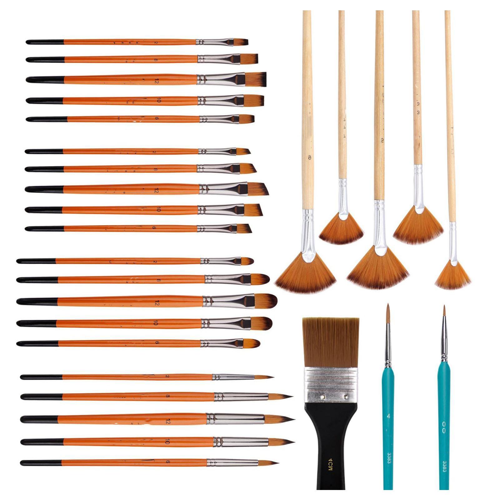 

Набор кистей для рисования, нейлоновая щетина, портативные профессиональные кисти для художественной живописи маслом, акварелью