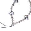 1Pc Silver Color Heart Phone Charms Plastic Love Beaded Rope For Phone Women Men Short Cell Phone Lanyard Keychains