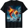 Unisex Shrimp and Shark Fishing Theme T-shirt