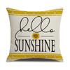 New Fresh Little Daisy Pillow Case Line Print Sunflower Home Living Room Sofa Pillow Case Cushion
