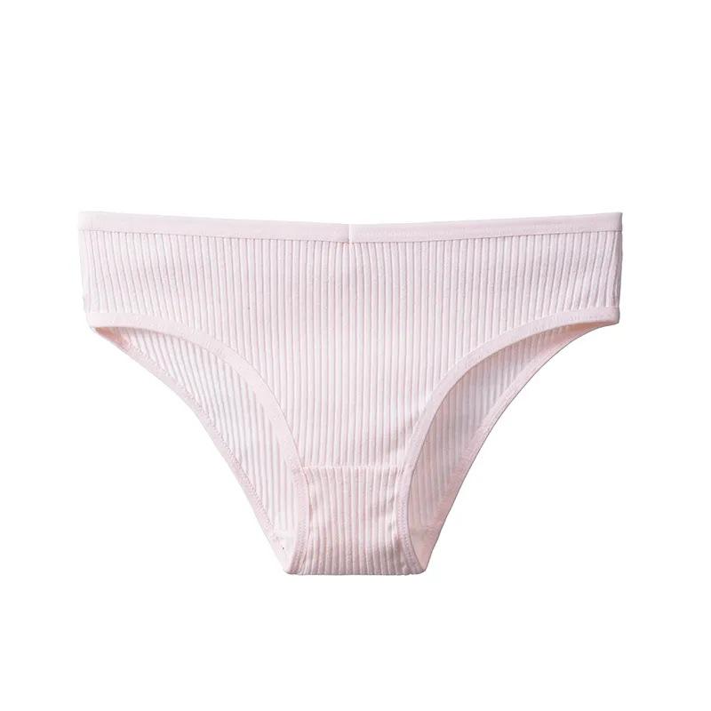 Cotton Women's Panties Simple Striped Underwear Breathable Comfortable Briefs Sexy Lingerie Cozy Sports Underpants