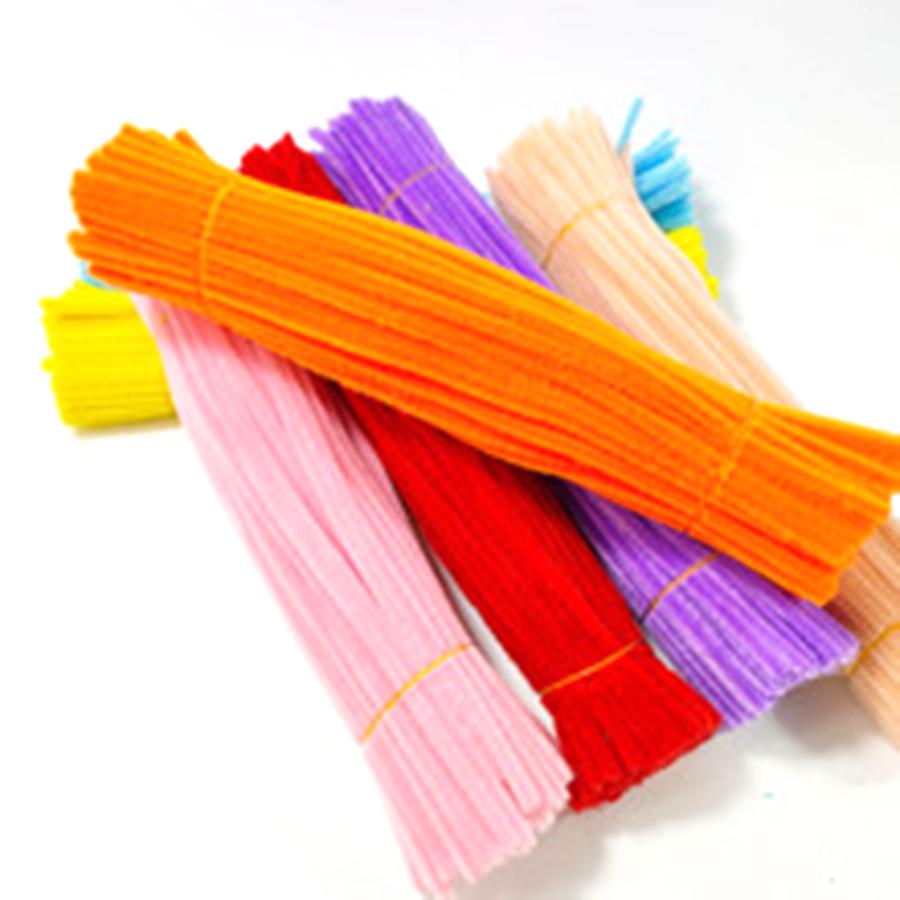 150/300pcs Colorful Chenille Stem Pipe Cleaner Handicraft DIY Art Furry Strip for Festival Party Birthday Indoor Decor XJM