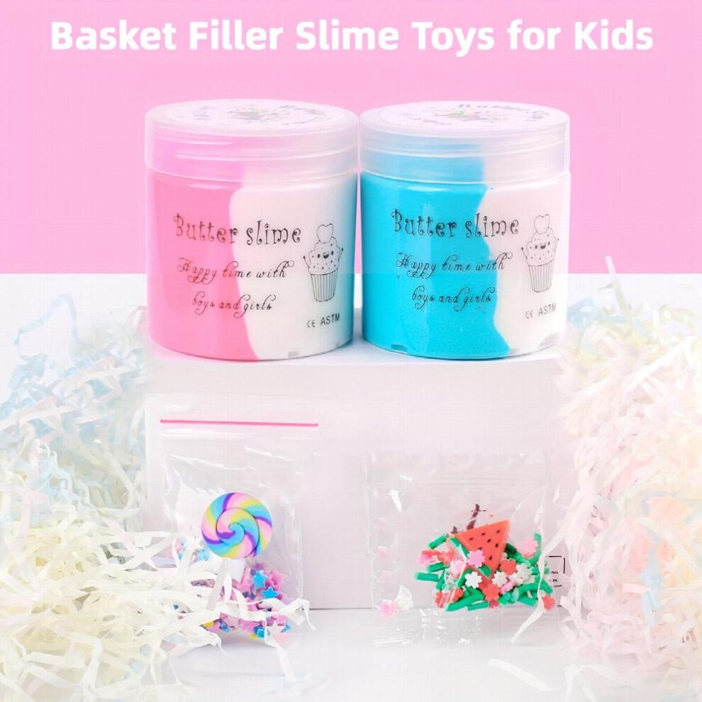 2pcs Cotton Mud Set 1pc And Slime 1pc Pink And Slime