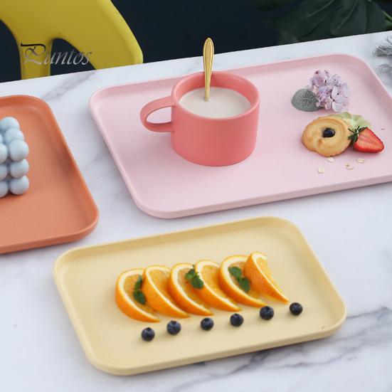 Multi-use Large Capacity Serving Tray Plastic Practical Food-grade Storage Tray for Home