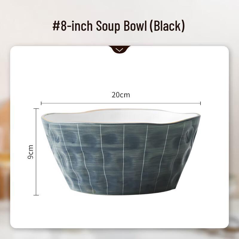 Wuhe Nordic Style Ceramic Underglaze Soup Bowl