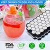 Ice Cube Trays,2 Pack Food Grade Ice Trays BPA Free with Easy Release for Whiskey & Cocktails and Chilled Drinks,Stackable Flexible Silicone Ice Cube