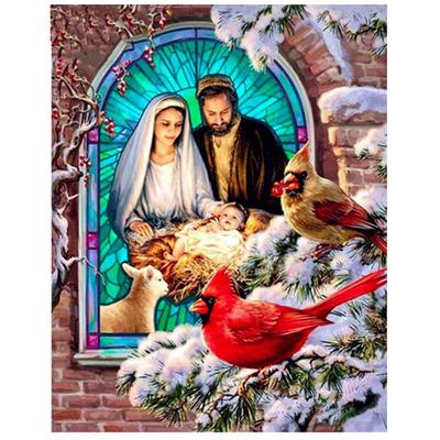 Volle runde Diamantstickerei Religiöses Jesusbaby, DIY Diamantmalerei Kreuzstich