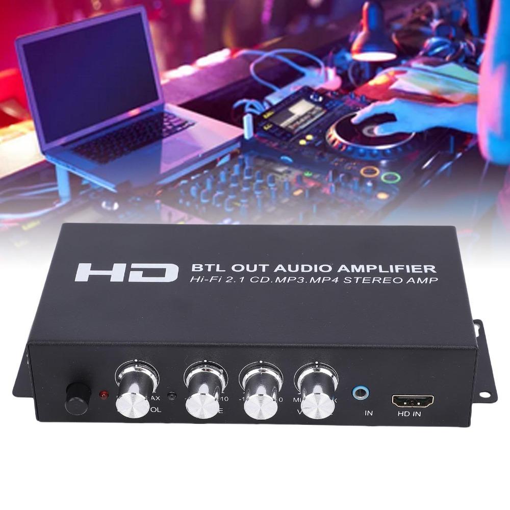 Independent Treble/Bass/Volume EQ Stereo Power Amplifier HiFi Stereo Amplifier Home Use