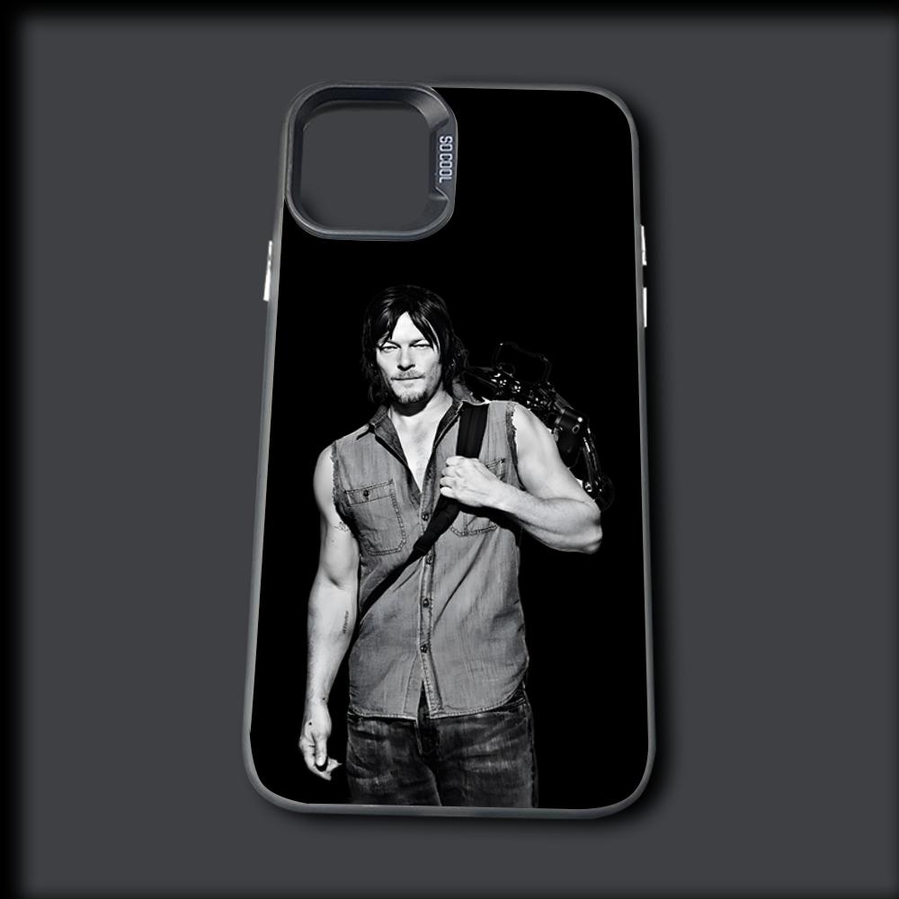 Dead D-Daryl Dixon Phone Case For iPhone 16,15,14,13,12,11,Mini,Pro,MAX Gray Drop Matte Shockproof Soft Cover