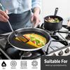 Panela de crepe antiaderente tipo favo de mel Dosa Pan de aço inoxidável com alça ergonômica Panela de panqueca de cozinha compatível com indução Panela de tortilha