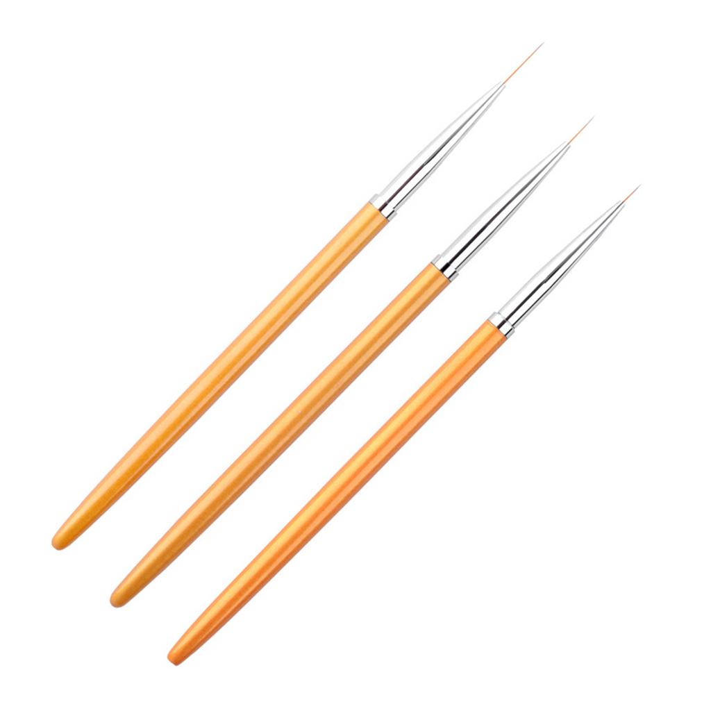 3 Pcs Nails Art Liner Brushes Nails Painting Brush Nails Art Brushes Nails Art Drawing Pen Manicure Tool for Salons