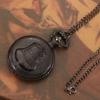 Orologio da Tasca Steampunk da Uomo Nero Motivo Campane dell'Inferno Orologio da Tasca al Quarzo Ciondolo Collana Catena FOB Orologio Migliori Regali per Uomini Donne