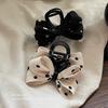 Black Polka Dot Bow Grab Clip Girl Back of Head Hair Clip Clip Headgear Hairpin Shark Clip