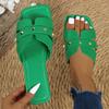 Fashion Fashion Non-slip Women Slippers Summer Flat Rivet Slippers Female Sandals Open Toe Outdoor Beach Slippers Design Slides Women