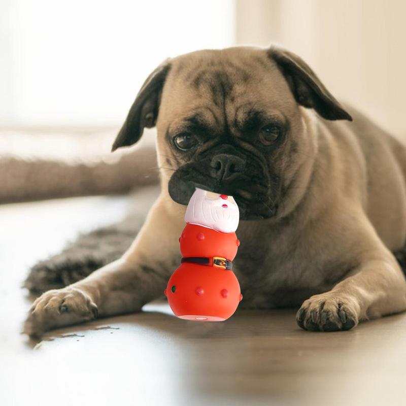Dog Chew Toys Christmas Pet Dog Squeaky Toy Bite Resistant Puppy Toy Teeth Cleaning Interactive Dog Toys Christmas Gifts For pet