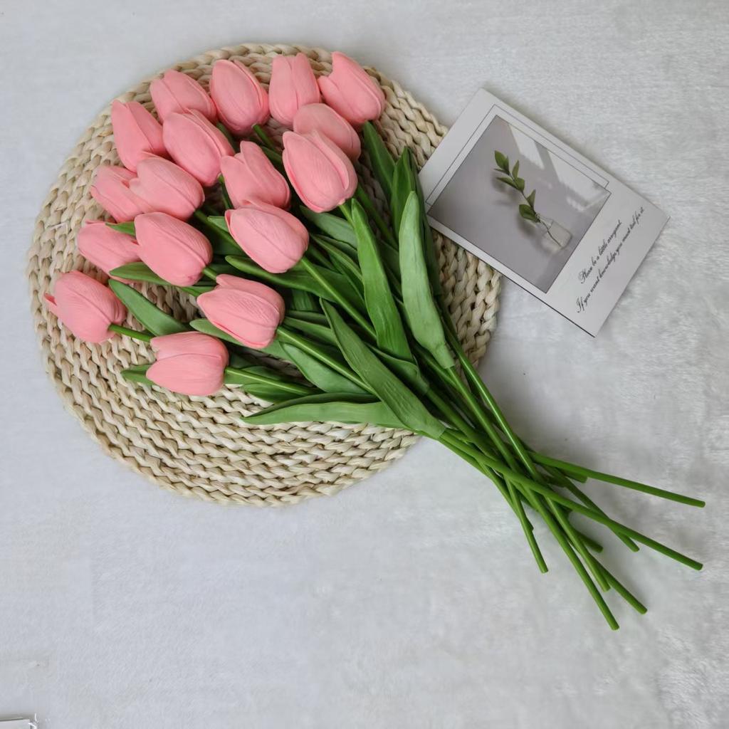 Tulip Simulation Flower, Fake Flower Prop, Plastic Material, Wedding Decoration, Living Room Bouquet Prop
