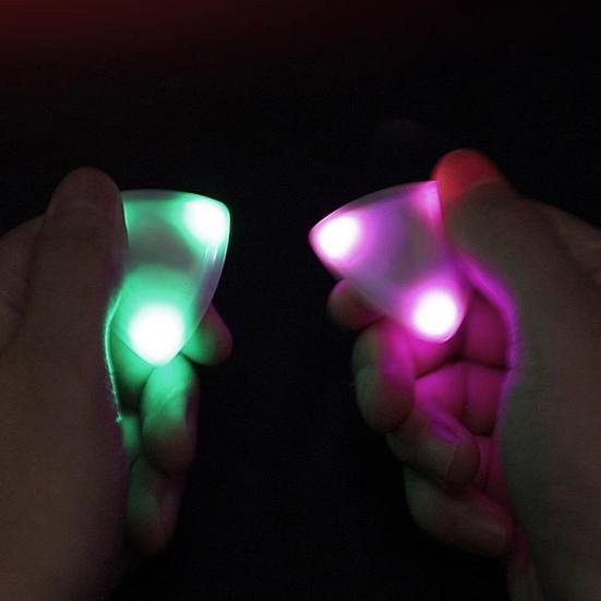 Glowing Guitar Picks LED Light Up Guitar Plectrum Illuminated Guitar Picks Accessory for Acoustic Electric And Bass