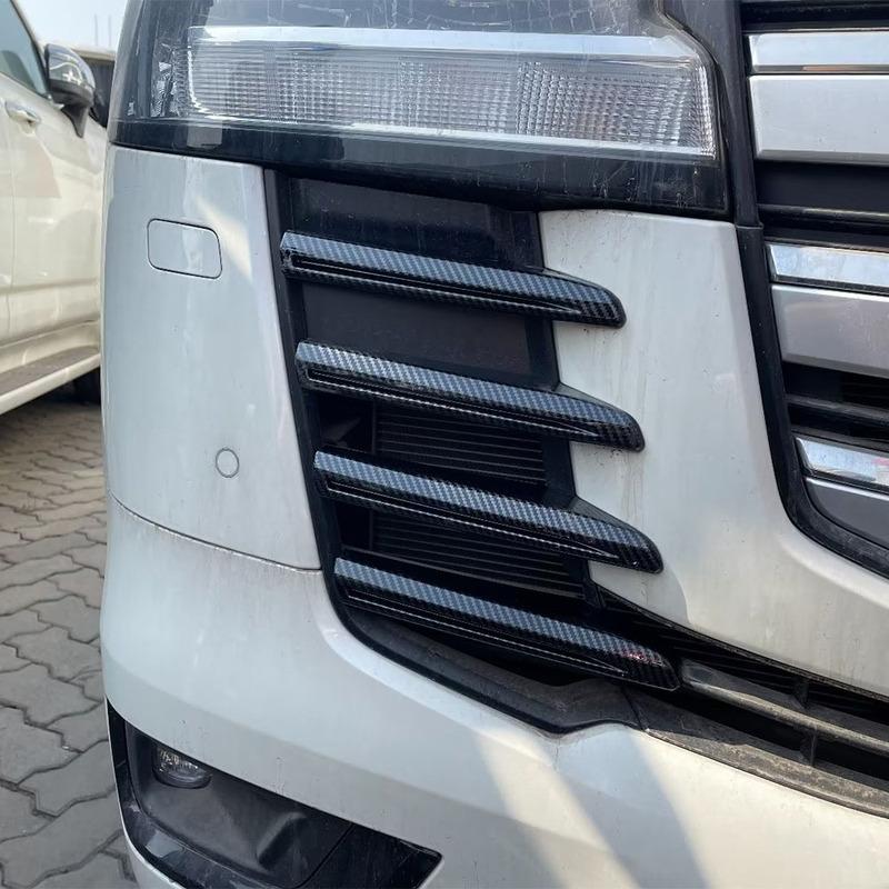 For Toyota Land Cruiser 300 2021 2022 LC300 Chrome/Bright Black/Carbon Fiber Front Grille Bumper Guard Styling Trim Covers 8pcs