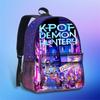 Movie Peripheral Print Backpack, School Bag Student Campus With Plush Ball Backpack