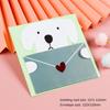 6PCS Bear Rabbit Blessing Thank Envelope Ins Cartoon Greeting Card  Valentine's Day Gifts
