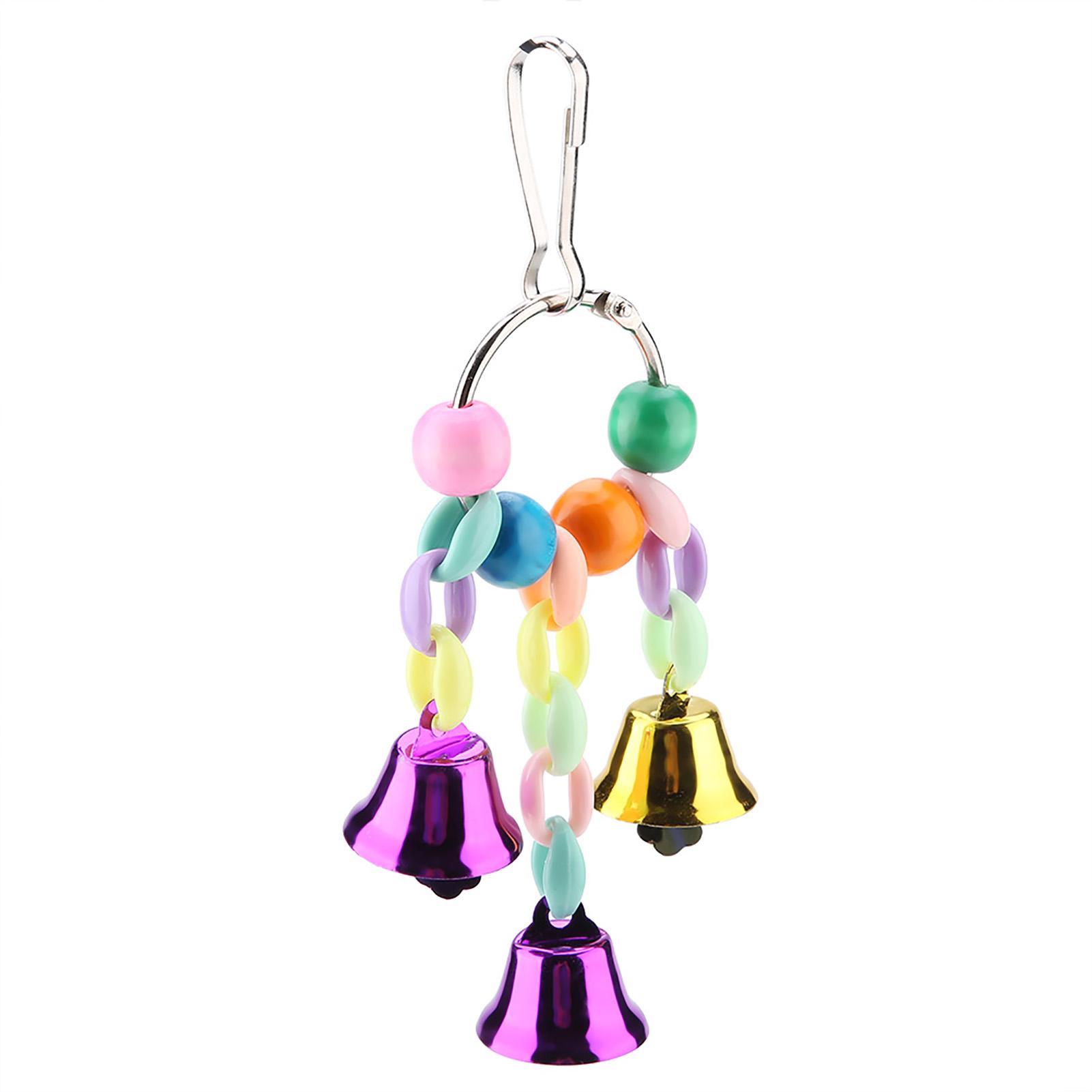 

5pcs Set Wooden Bird Parrot Swing Hanging Chew Climbing Toy Set Cockatiel Budgie