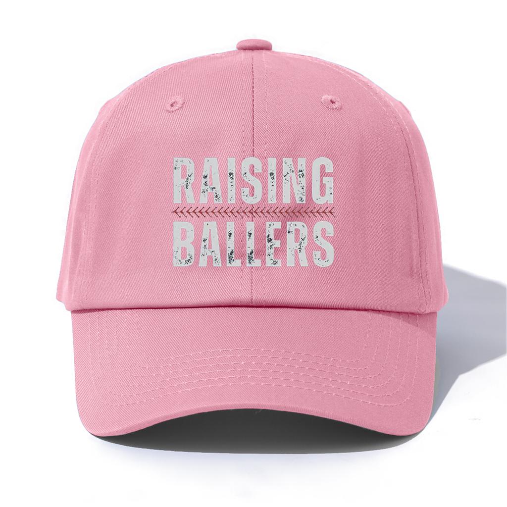 1pc RAISING BALLERS Print Baseball Cap for AdultsMinimalist Retro Style Casual Soft Adjustable Dad HatPerfect As Gift