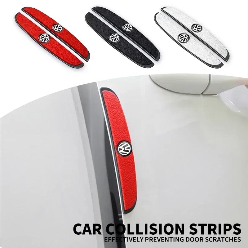 4pcs Rubber Bumper Strip Car Door Anti-Collision Emblem Sticker For VW GTI Polo Golf Passat Tiguan Arteon Touareg Taigo CaddyPC6