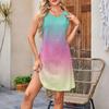 Women's Casual Fashion Breathable Vest With Pockets Vacation Gradient Dresses