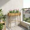 Garden Planter with Stand Natural 100 X 38 X 114 Cm Bamboo