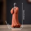 Buddha Statue Monk Figure Crafts Handmade Lifelike and Vivid Desktop Ornament Figurine for