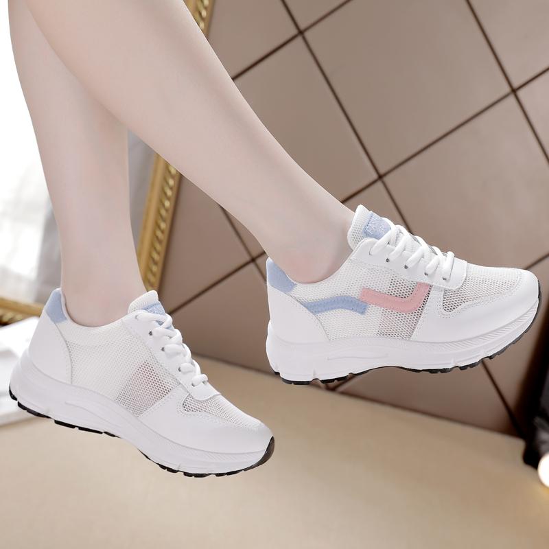 Fashion Spring Summer Womens Sport Shoes Breathable Mesh Thin Hollow Out Casual Flats Versatile Board Shoes For All Seasons