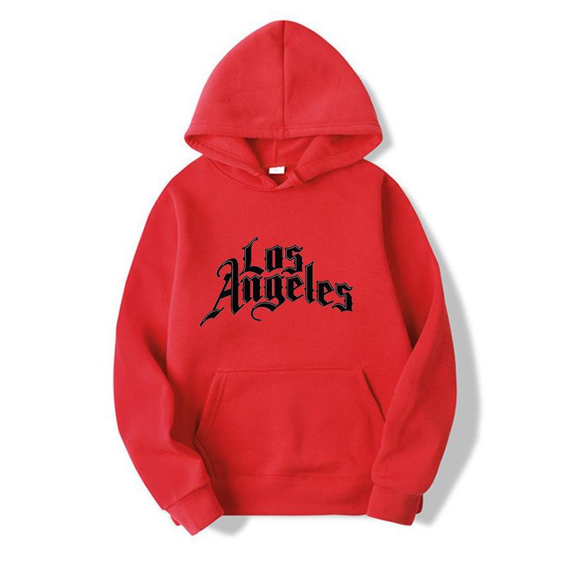 Cross Los Angeles Print Sweatshirts - European Size, Men’s Loose Fit