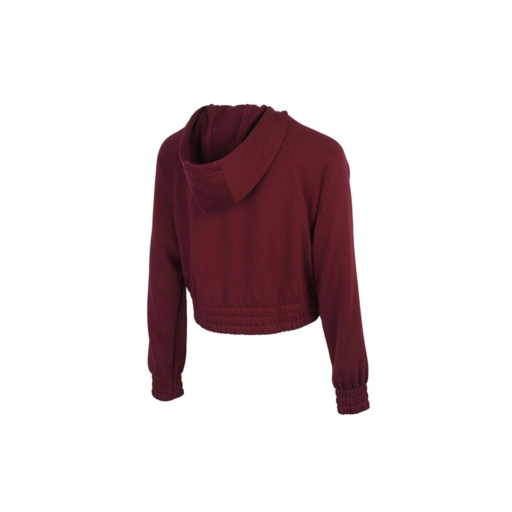 Nike Solid Color Logo Hooded Casual Sports Sweatshirt Women Sweatshirt Deep-Maroon CU6562-638