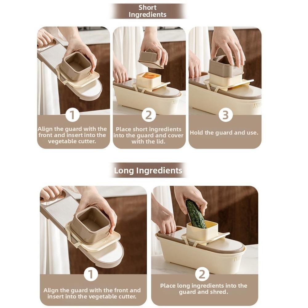 Manual Vegetable Cutter with Hand Protector Vegetable Slice Efficient Cucumber Slicer Home Cooking
