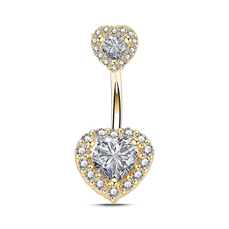 Zirconia Navel Piercing Clip - Hot Selling European and American Body Jewelry