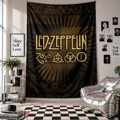 Arazzo da parete Led Zeppelin Decorazione per la casa Tessuto da appendere alla parete per Camera da letto Soggiorno Sfondo