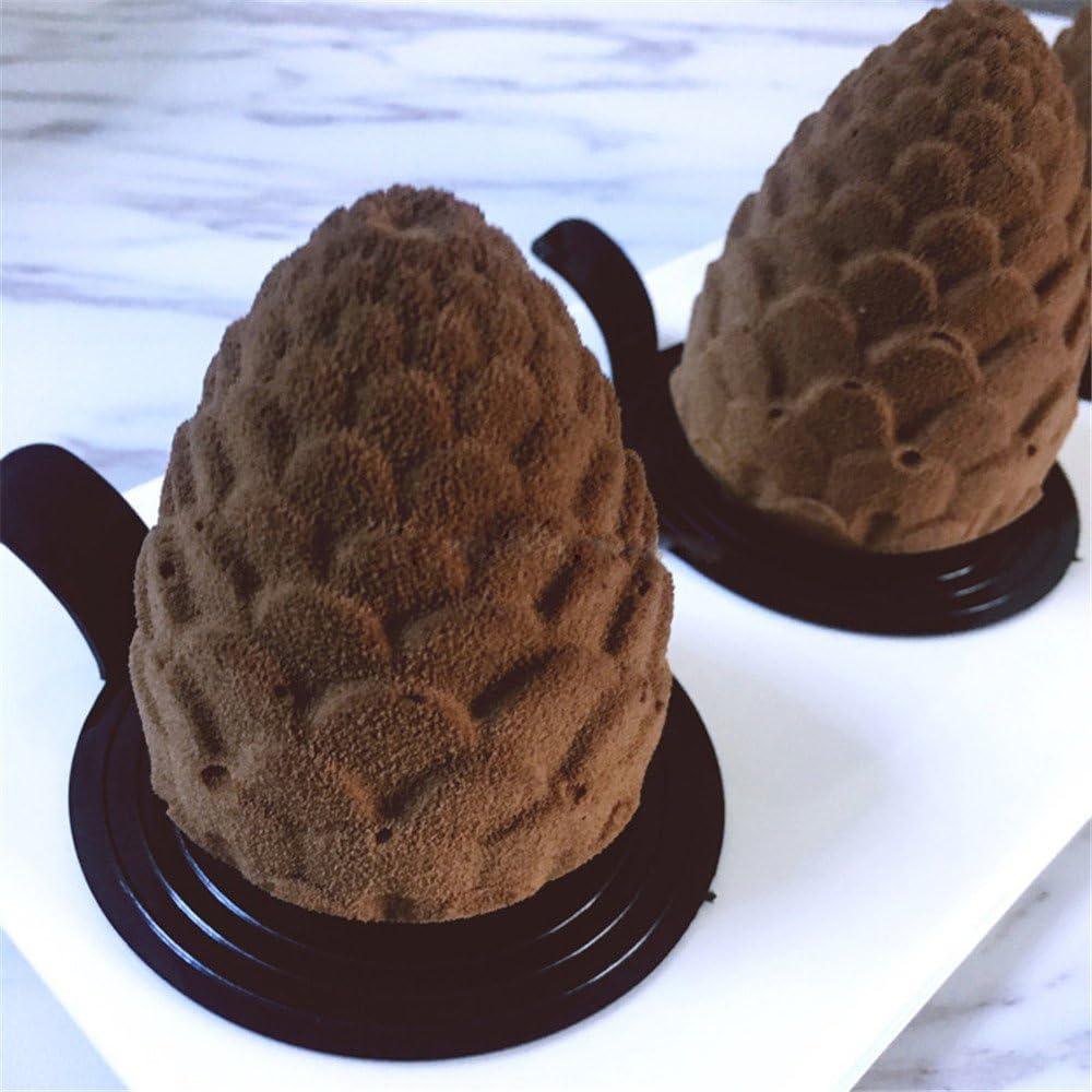 Pine Cone Nuts Shape Silicone Molds Cake Decorating Tools Bakeware French Dessert Mousse Cake Mold Baking Cupcake Silicone Mousse Mold - 8 Cavities
