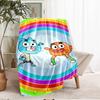 The Amazing World of Gumball Theme Printed Blanket - Perfect for Couch, Bed, Travel & Outdoor Use | Machine Washable, Cozy & Durable.