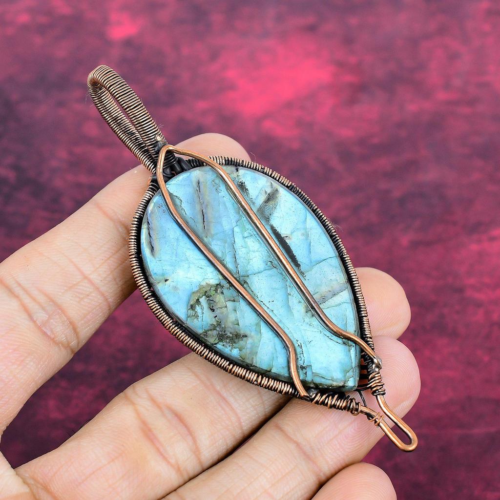 Tree Of Life Labradorite Pendant Copper Wire Wrapped Jewelry Gemstone Pendant